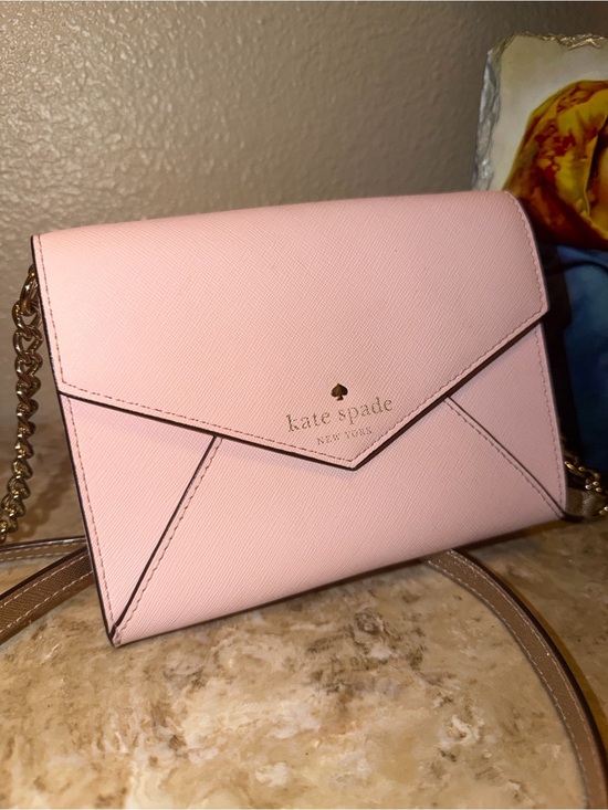 kate spade Handbags - kate spade light pink envelope crossbody with gold chain